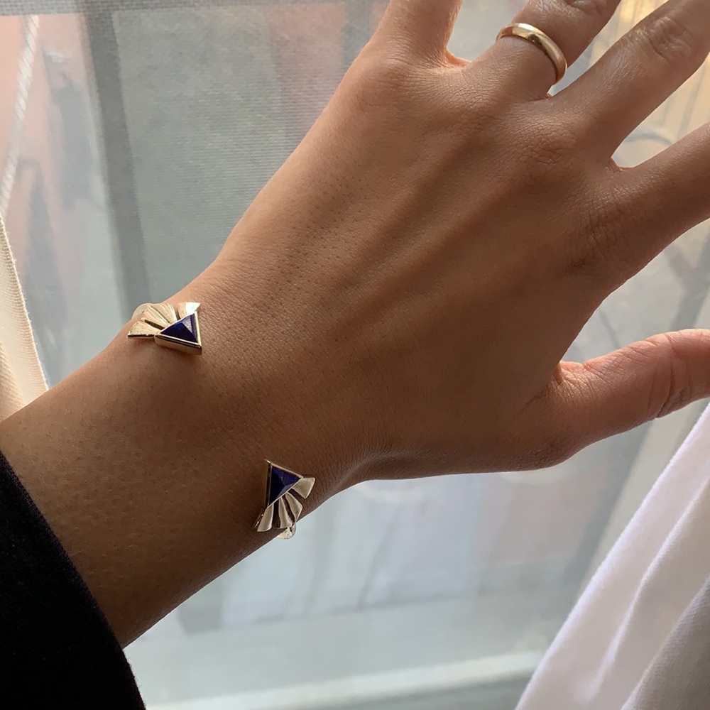 Katie Diamond Lapis Pyramid Cuff